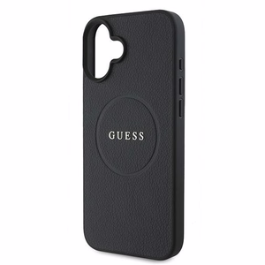 Dėklas telefonui Guess Grūdėtas auksinis žiedas MagSafe iPhone 16 Plus - juodas
