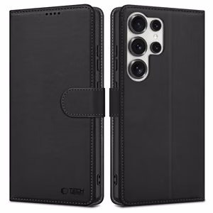 Tech-Protect Dėklas telefonui su pinigine Samsung Galaxy S25 Ultra - juodas