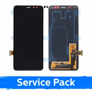 LCD Display Compatible With Samsung A530 2018 A8 Black (Service Pack)