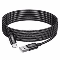Kabelis USB-A į USB-C Hoco 3A 3 m X91 juodas