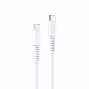 YESIDO LAIDAS CA154 PD 60W TYPE-C/TYPE-C 1M PVC 3A baltas