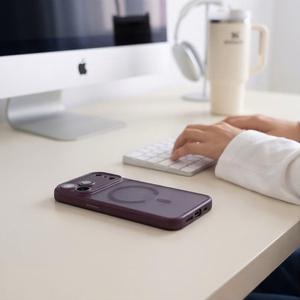 Tech-Protect MagPrime MagSafe CC dėklas, skirtas iPhone 18 Pro Max / 17 Pro Max, bordo spalvos