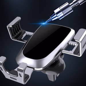 Gravity išmaniojo telefono automobilinis laikiklis, juodas ventiliacijos grotelių tvirtinimas (YC08)