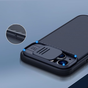 Nillkin CamShield Pro Magnetinis dėklas iPhone 14 Plus dėklas su kameros apsauga juodas (su MagSafe)