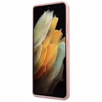 Dėklas telefonui Guess GUHCS21LLSVSPI S21 Ultra G998 rožinis/rožinis kietasis dėklas Script Vintage