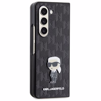 Karl Lagerfeld Saffiano Monogram Ikonik Pin dėklas telefonui Samsung Galaxy Z Fold 5 - juodas