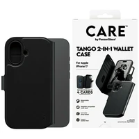 CARE by PanzerGlass Funkcinis Tango 2in1 Piniginės dėklas Magnetinis iPhone 17 - Juodas