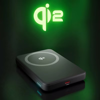 SBS Mag Power Qi2 5000 mAh išorinė baterija suderinama su MagSafe - juoda