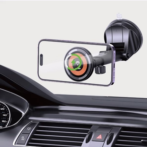 Dudao F12MAX+ automobilinis laikiklis su 15W belaidžiu įkrovikliu, suderinamas su MagSafe, juodas