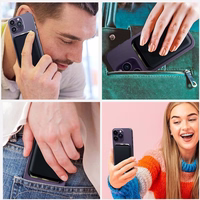 Tech-Protect MagWallet Magnetinis dėklas su universaliu magnetiniu kortelių ar dokumentų laikikliu - juodas