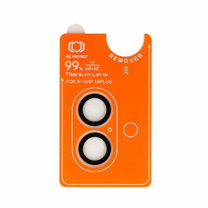 Apsauginis stiklas Tel Protect Titanium Lens 99% AR ant kameros Iphone 16/16 Plus skaidrus (2 lęšiai)