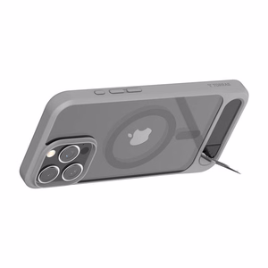 Torras Pstand serijos dėklas telefonui iPhone 16 Pro Max - pilkas