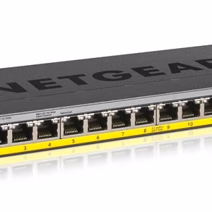 Netgear GS116PP – nevaldomas gigabitinis eterneto komutatorius su PoE, juodas