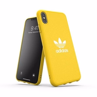 Adidas formuotas dėklas drobinis dėklas iPhone Xs Max - geltonas