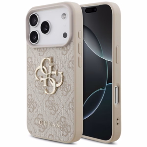 Guess 4G Didelio Logotipo Dėklas telefonui iPhone 17 Pro - rožinė