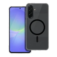 Dėklas telefonui Drop Glue spalvotos žiedinis magnētinis dangtelis suderinamas su MagSafe, skirtas SAMSUNG A36, juodas