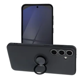 Silikoninis RING dėklas telefonui SAMSUNG S24 FE juodas