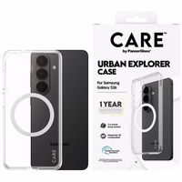 CARE by PanzerGlass Urban Explorer Transparent Case w. White Qi for Samsung Galaxy S26 - transparent