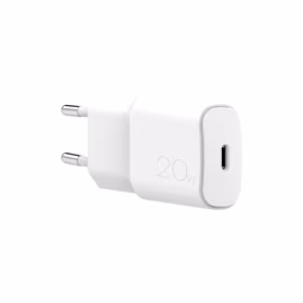 Puro White 20W Power Delivery USB-C sieninis įkroviklis - baltas
