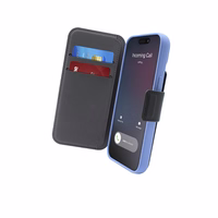 PURO Folio MagSafe dėklas - dėklas 2in1 iPhone 15 Plus / 14 Plus / 12 Pro Max (juodas)