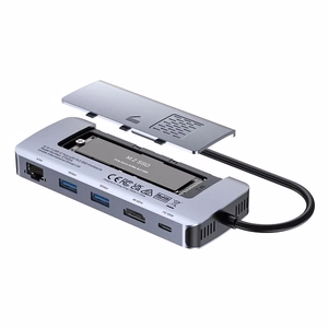 UNITEK aktyvus USB-C šakotuvas 10Gbps, M.2, HDMI, PD 100W