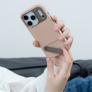 Moshi Kameleon MagSafe dėklas, skirtas iPhone 17 Pro, su atrama, „Midnight Gray“ spalvos