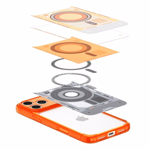 Spigen Ultra Hybrid MagSafe dėklas iPhone 18 Pro / 17 Pro, oranžinis