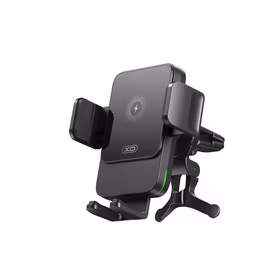XO automobilinis laikiklis WX041 su belaidžiu indukciniu įkrovikliu 15W, juodas, su ventiliacijos angomis