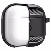 Spigen Rugged Armor dėklas AirPods 4 - juoda