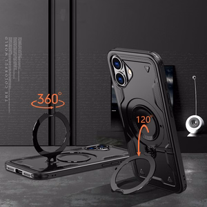 Hybrid Armor Trendy dėklas telefonui su MagSafe iPhone 16 - juodas