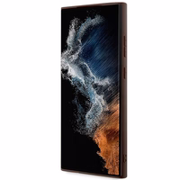 Guess GUHCS23LG4GFBR S23 Ultra S918 rudas/rudas kietas dėklas 4G Metalinis Auksinis Logotipas