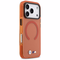 BMW M IML Shockproof Metal Logos MagSafe Dėklas for iPhone 17 Pro - Pro oranžinis