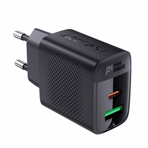 "Acefast A78" įkroviklio tinklas GaN USB-A / USB-C PD 20 W - juodas