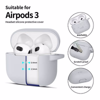 Tech-Protect silikoninis dėklas ausinėms Apple AirPods 3 - pilkas
