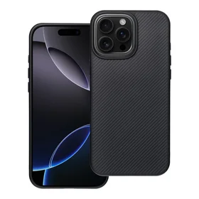 Carbon Elite Magnetinis dėklas telefonui suderinamas su MagSafe IPHONE 16 PRO MAX juodas