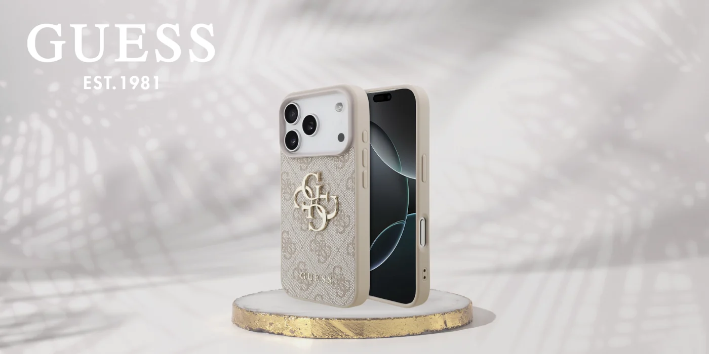 Guess 4G Big Logo Чехол для iPhone 17 Pro - розовый