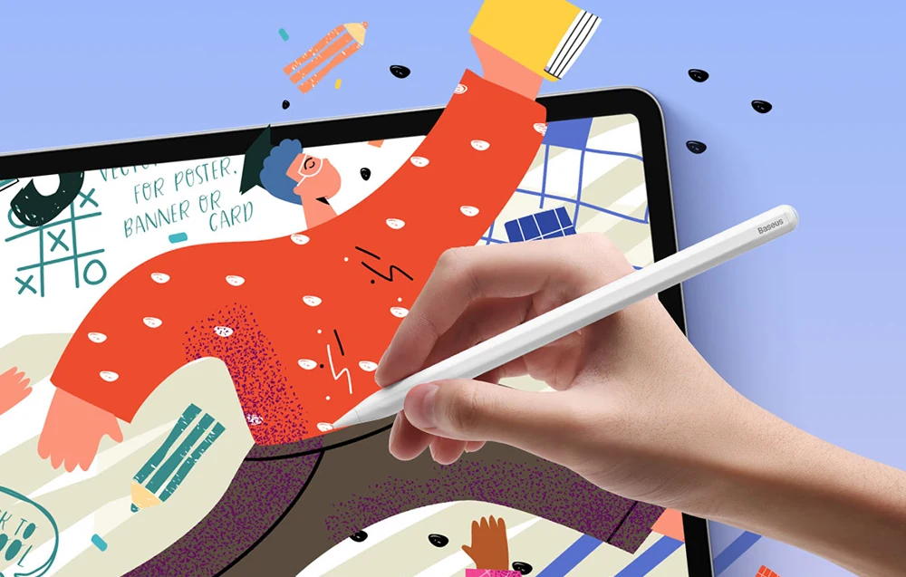 Baseus Smooth Writing 2 rašikliu piešiama iPad ekrane