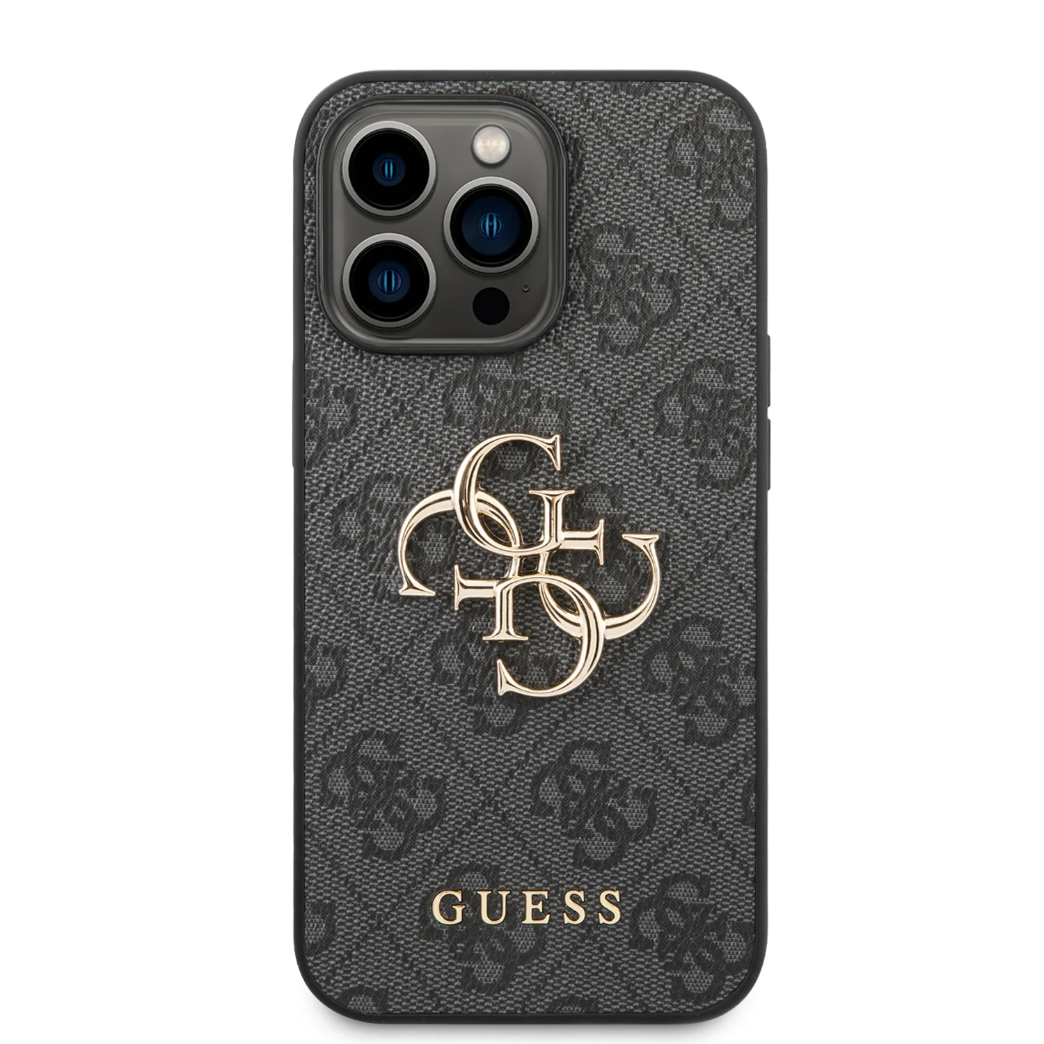 Guess 4G Big Metal Logo Case for iPhone 14 Pro - Gray