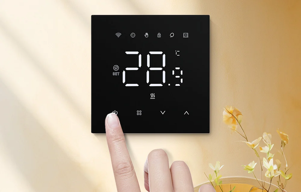 Умный термостат Avatto WT410-16A-B для электрического отопления 16A WiFi