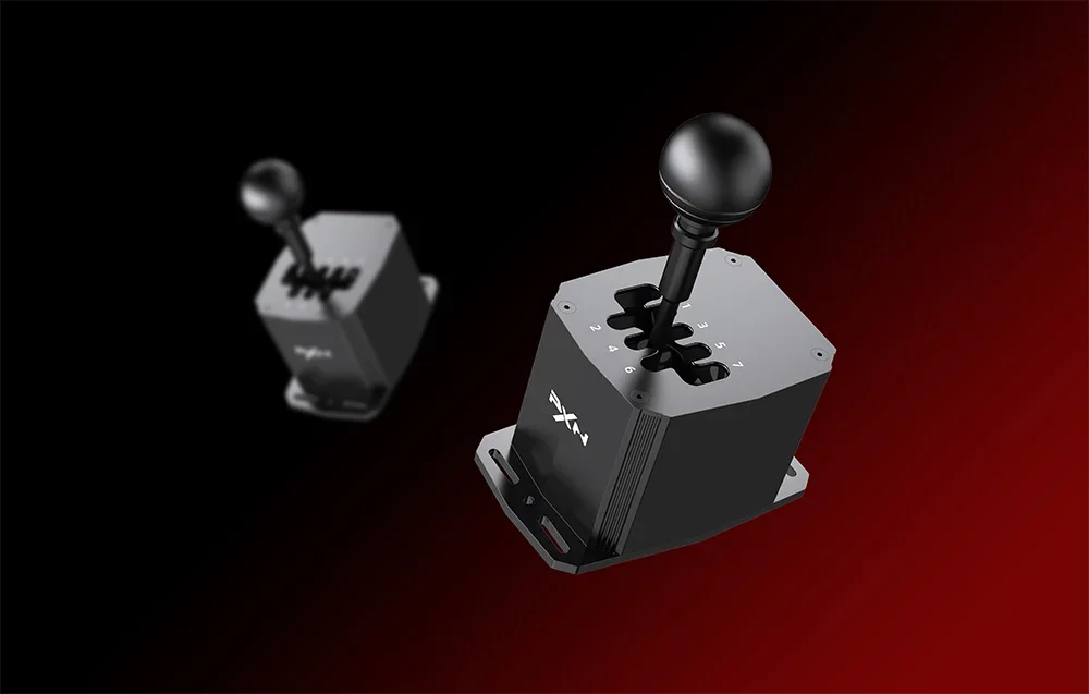 Black PXN gearbox with spherical knob and visible shift pattern of gears 1 to 7 and reverse gears