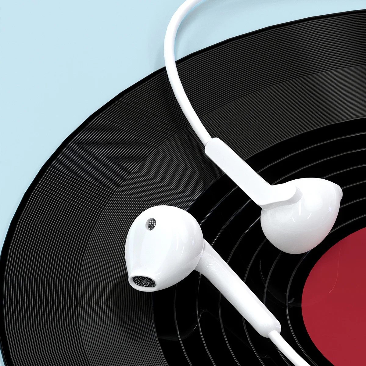 Dudao X3C ausinės ant vinilinės plokštelės