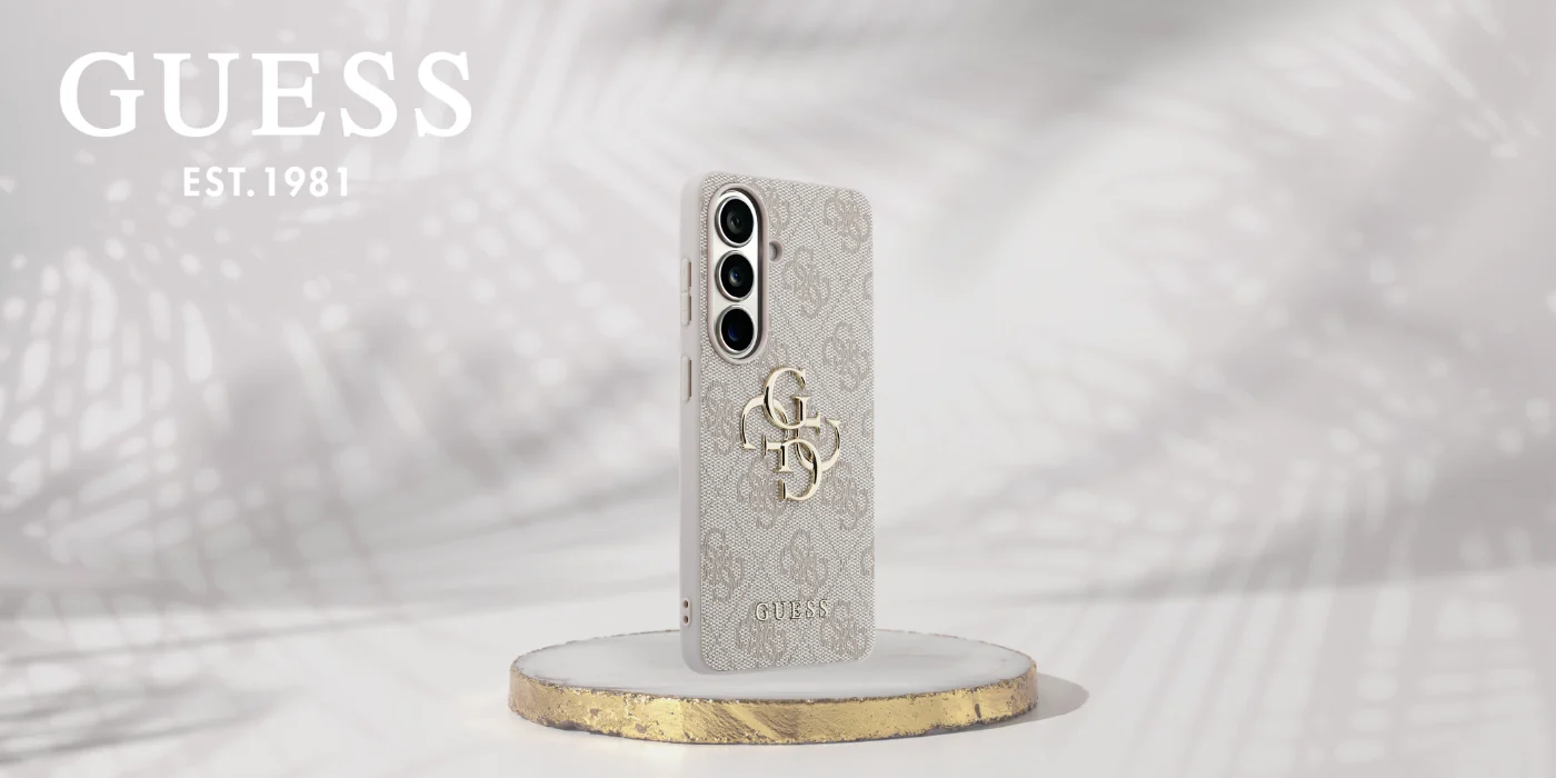 Dėklas Guess PU 4G Metal Logo Samsung S942 S26 rožinis