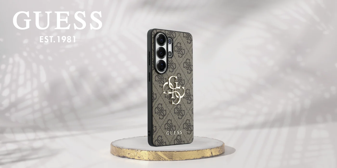 Guess 4G Big Metal Logo чехол для Samsung Galaxy S26 Ultra коричневый