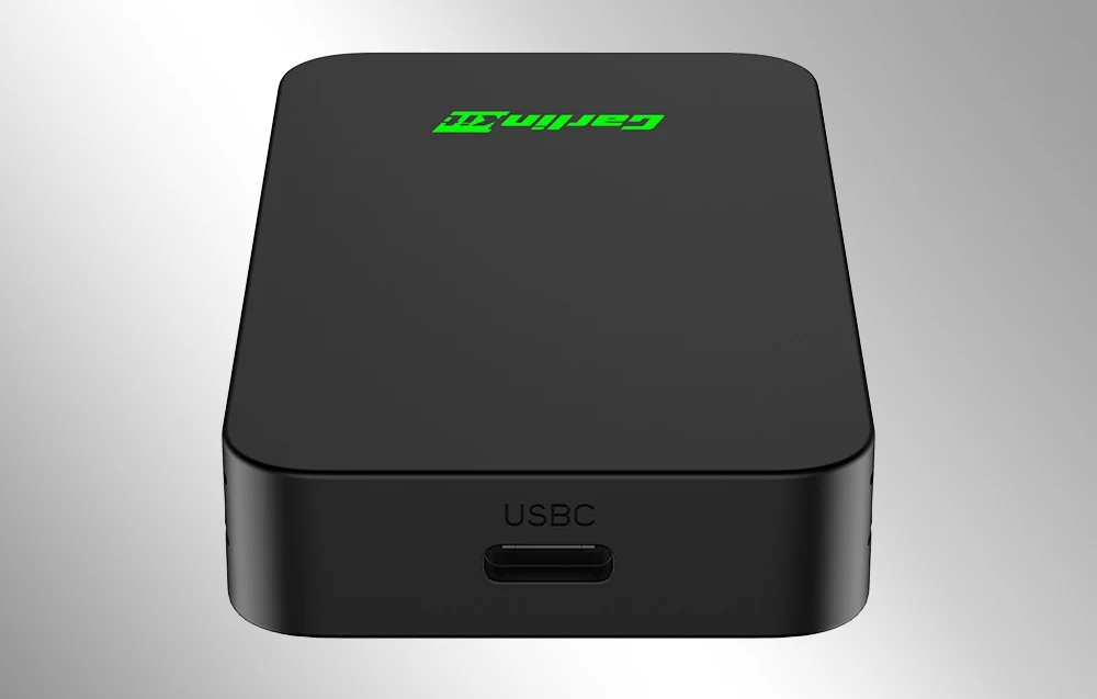 Carlinkit 2AIR-T vaizdas iš priekio su USB-C jungtimi