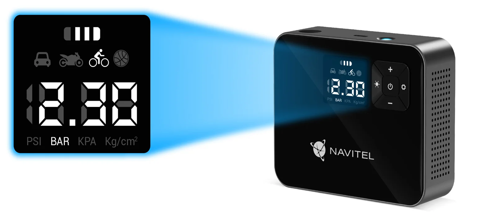 „Navitel AIR 15 AL“ skaitmeninis slėgio ekranas