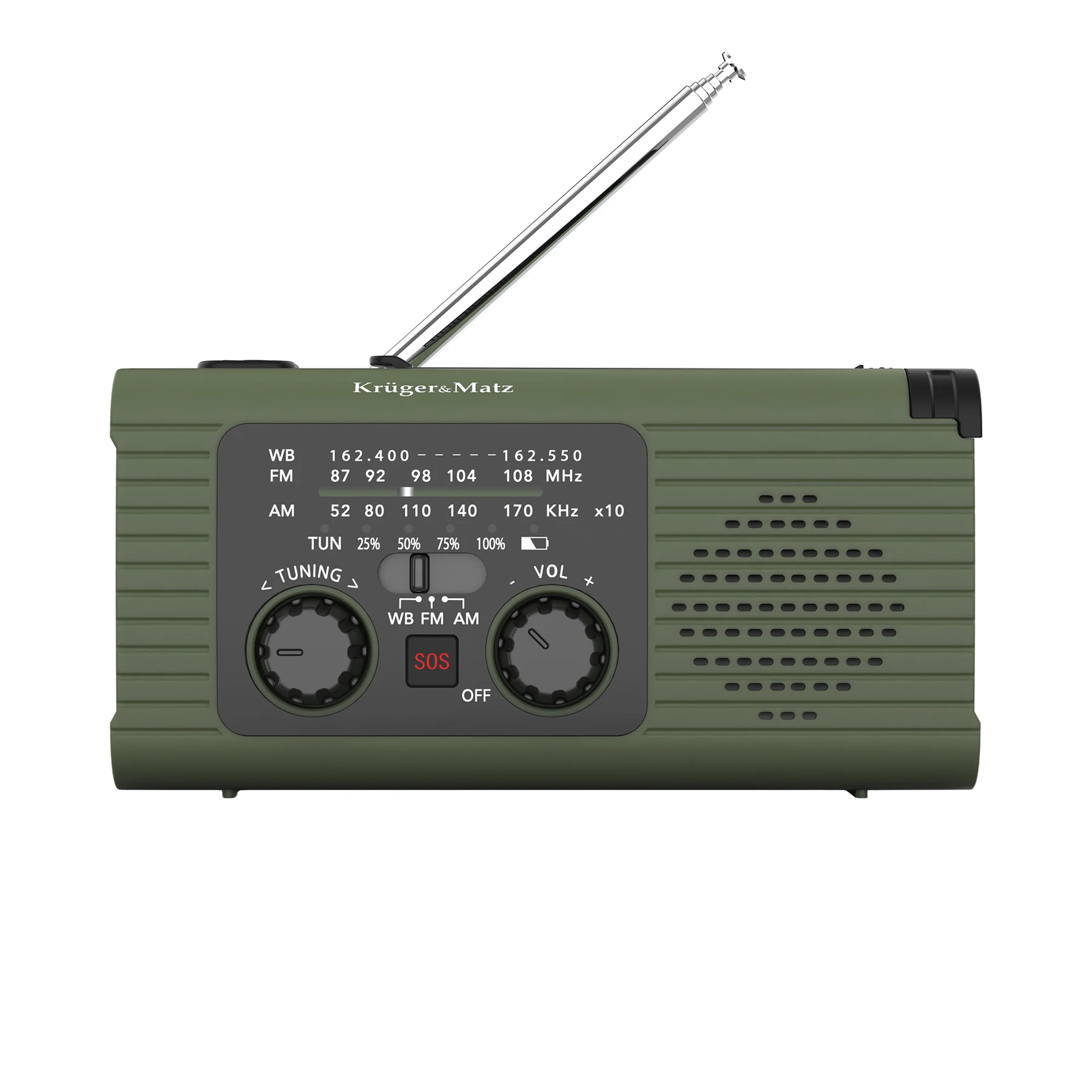 Radijas „Krüger&Matz KM0836“ su SOS garsinio signalo funkcija
