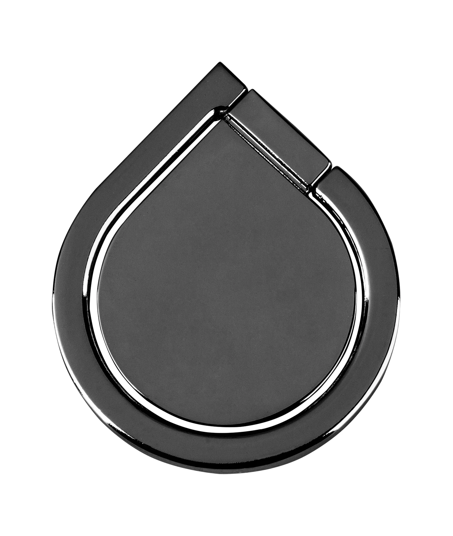Black metal ring holder for a phone