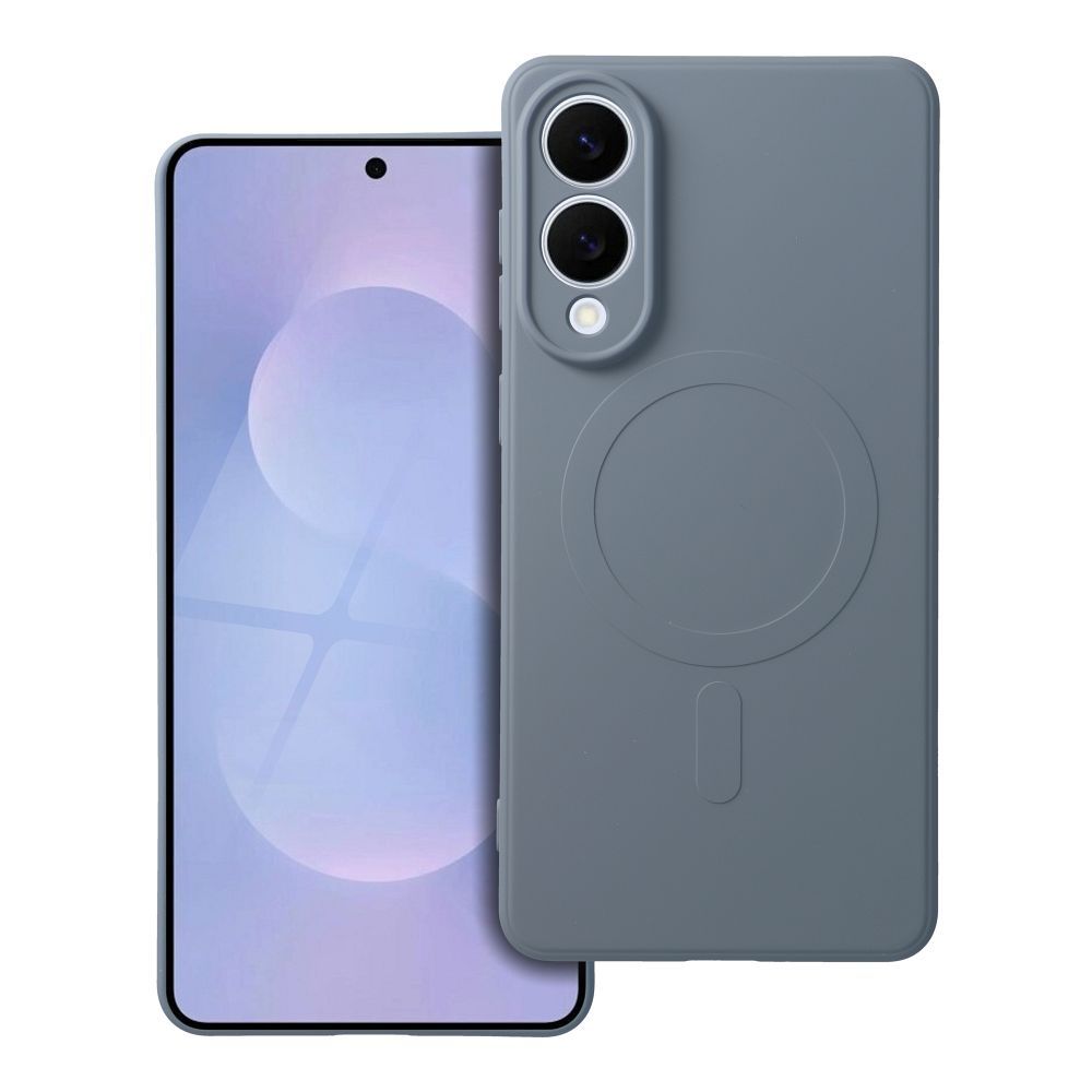 SILICONE MAG COVER dėklas telefonui suderinamas su Magnetiniu SAMSUNG S25 Edge šviesiai mėlyna