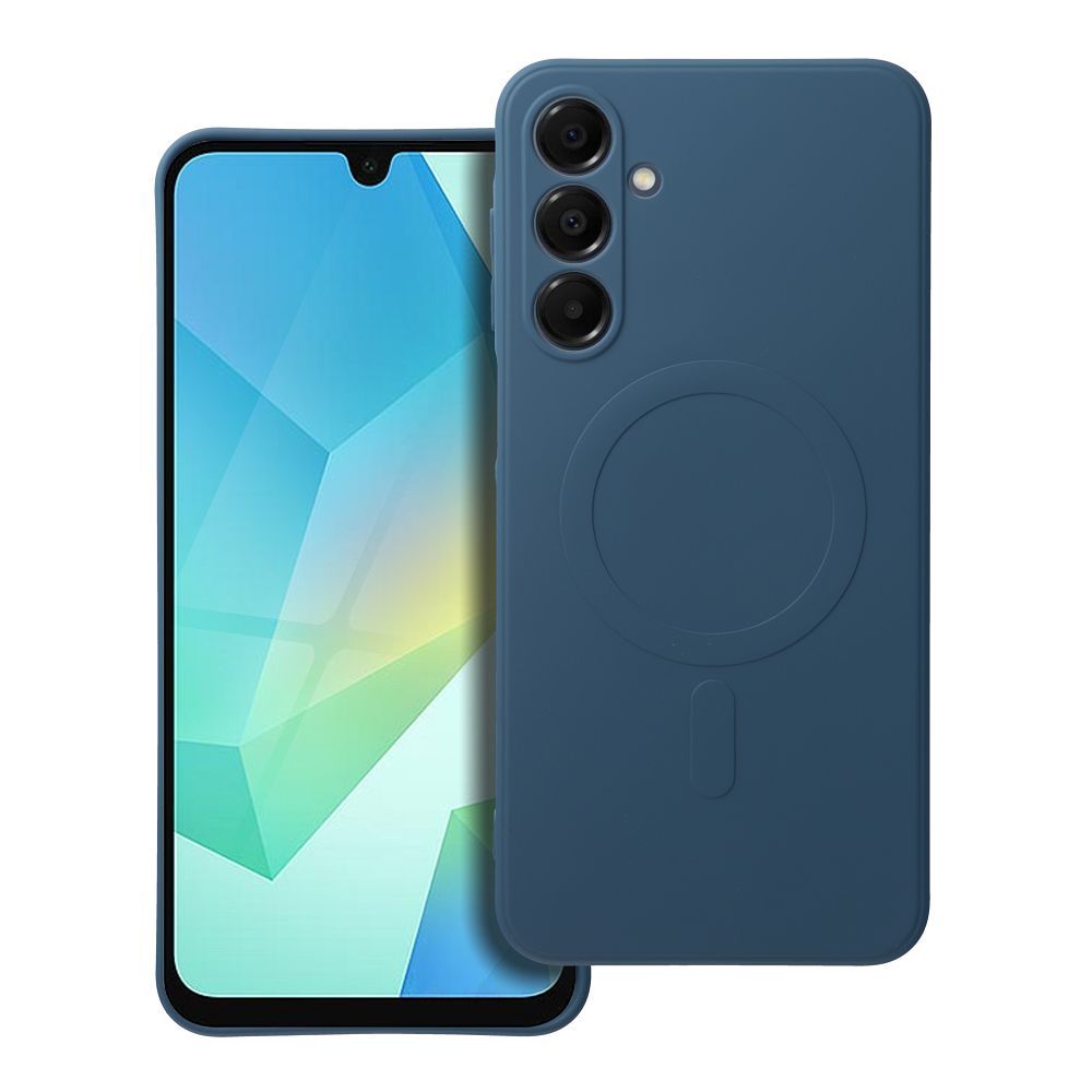 SILIKONINIS MAGNETINIS DĖKLAS suderinamas su MagSafe SAMSUNG A16 5G / A16 4G mėlynas