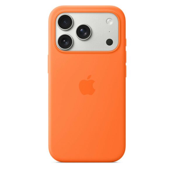 iPhone 17 Pro silikoninis dėklas su MagSafe – oranžinė